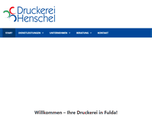 Tablet Screenshot of druckerei-henschel.de